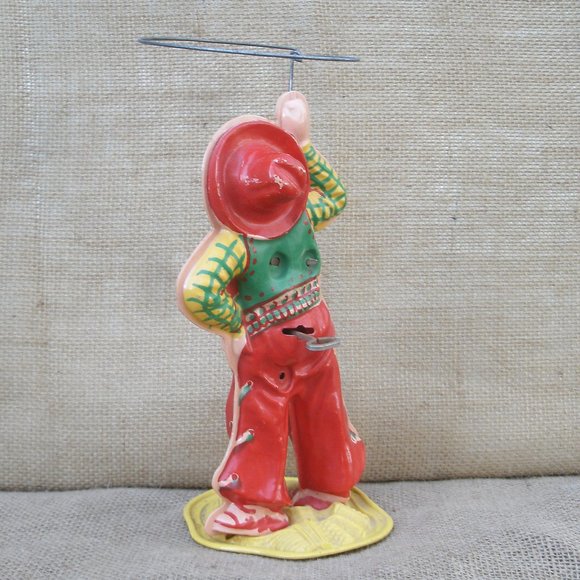 Vintage Round-up Tex Whirling Cowboy Celluloid Wind-up Toy - Picture 6 of 16